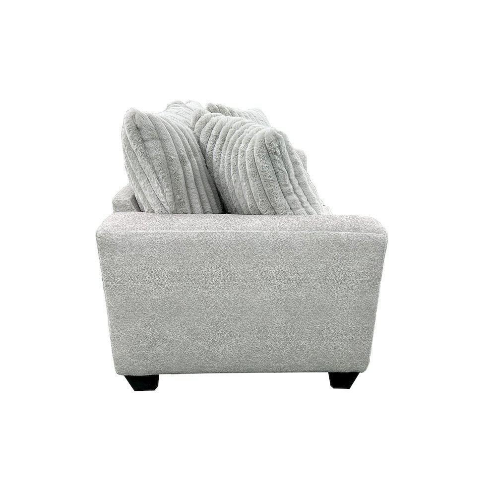 Broadway Microfiber Loveseat, Gray