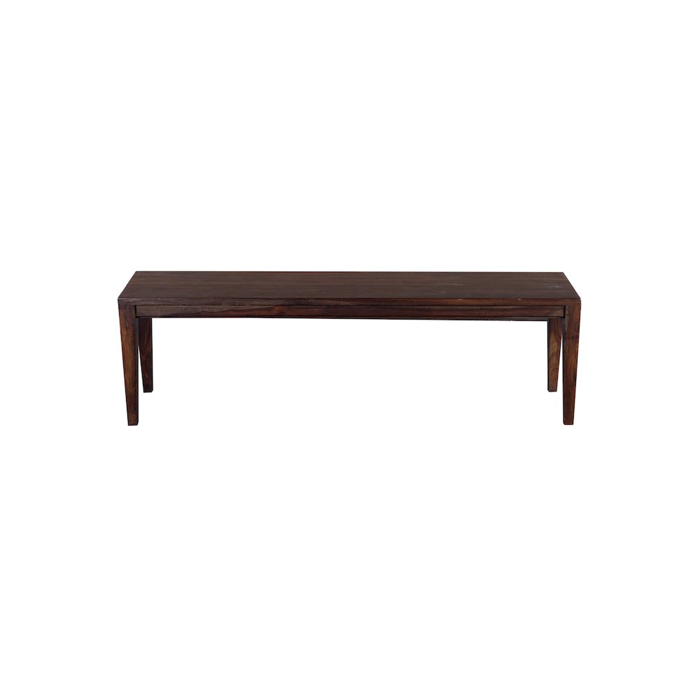 Porter Designs Fall River Solid Sheesham Wood Dining Bench, Gray