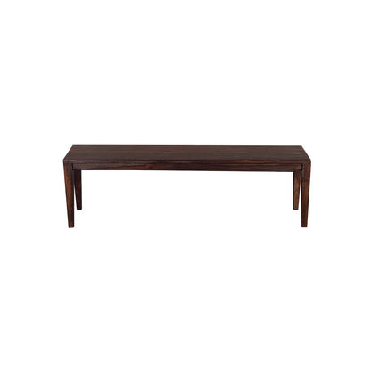 Porter Designs Fall River Solid Sheesham Wood Dining Bench, Gray