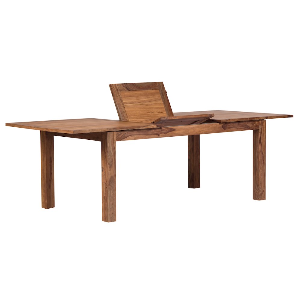 Urban Solid Sheesham Wood 72" - 96" Butterfly Extension Dining Table, Natural