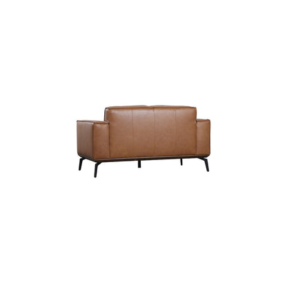 Porter Designs Carina Top Grain Leather Loveseat, Brown