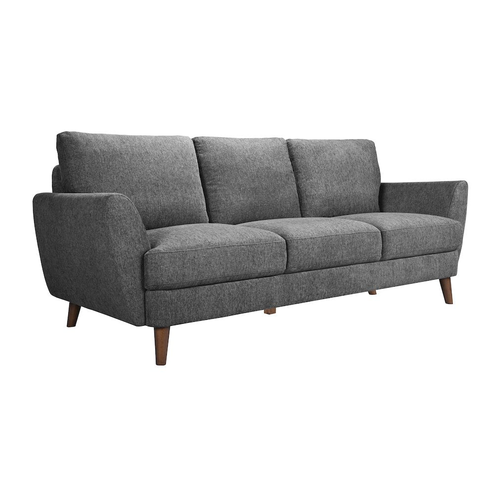 Burnside Contemporary Upholstered Sofa, Gray
