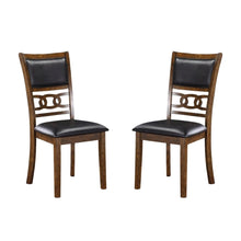 Faux Leather Dining Chairs Set of 2 Contemporary Brown