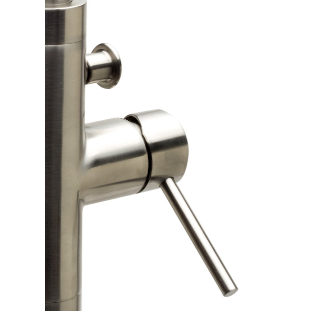 Brushed Nickel Single Lever Floor Mounted Tub Filler Mixer,Hand Held Shower Head