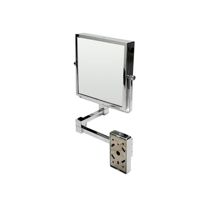 8" Square Wall Mounted 5x Magnify Cosmetic Mirror