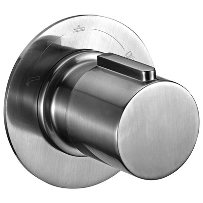 Brushed Nickel Modern Round 3 Way Shower Diverter