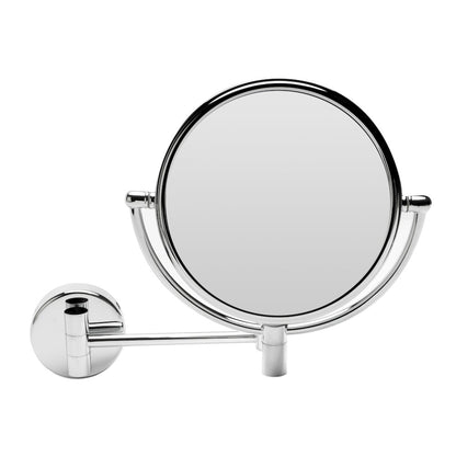 8" Round Wall Mounted 5x Magnify Cosmetic Mirror