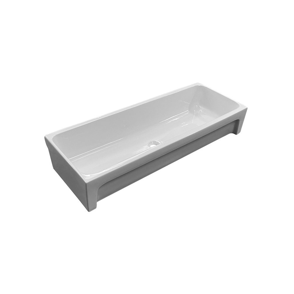 AB48TR 48" White Above Mount Fireclay Bath Trough Sink
