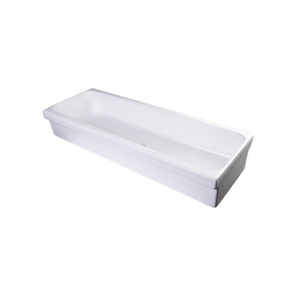 AB48TR 48" White Above Mount Fireclay Bath Trough Sink