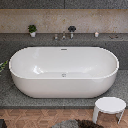 White Matte Solid Surface Resin Bathroom / Shower Stool