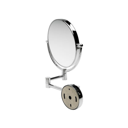 8" Round Wall Mounted 5x Magnify Cosmetic Mirror