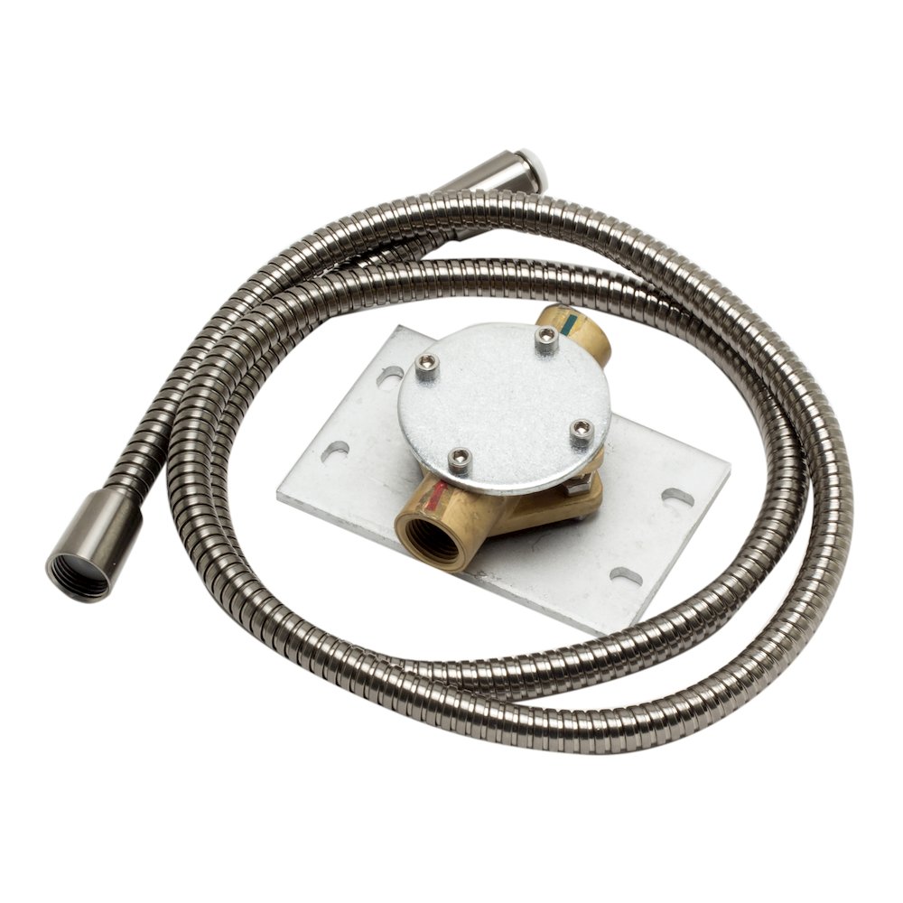 Brushed Nickel Single Lever Floor Mounted Tub Filler Mixer,Hand Held Shower Head