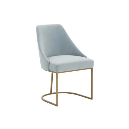 Velvet Dining Chair Set of 2 with Gold-Finished Steel Frame