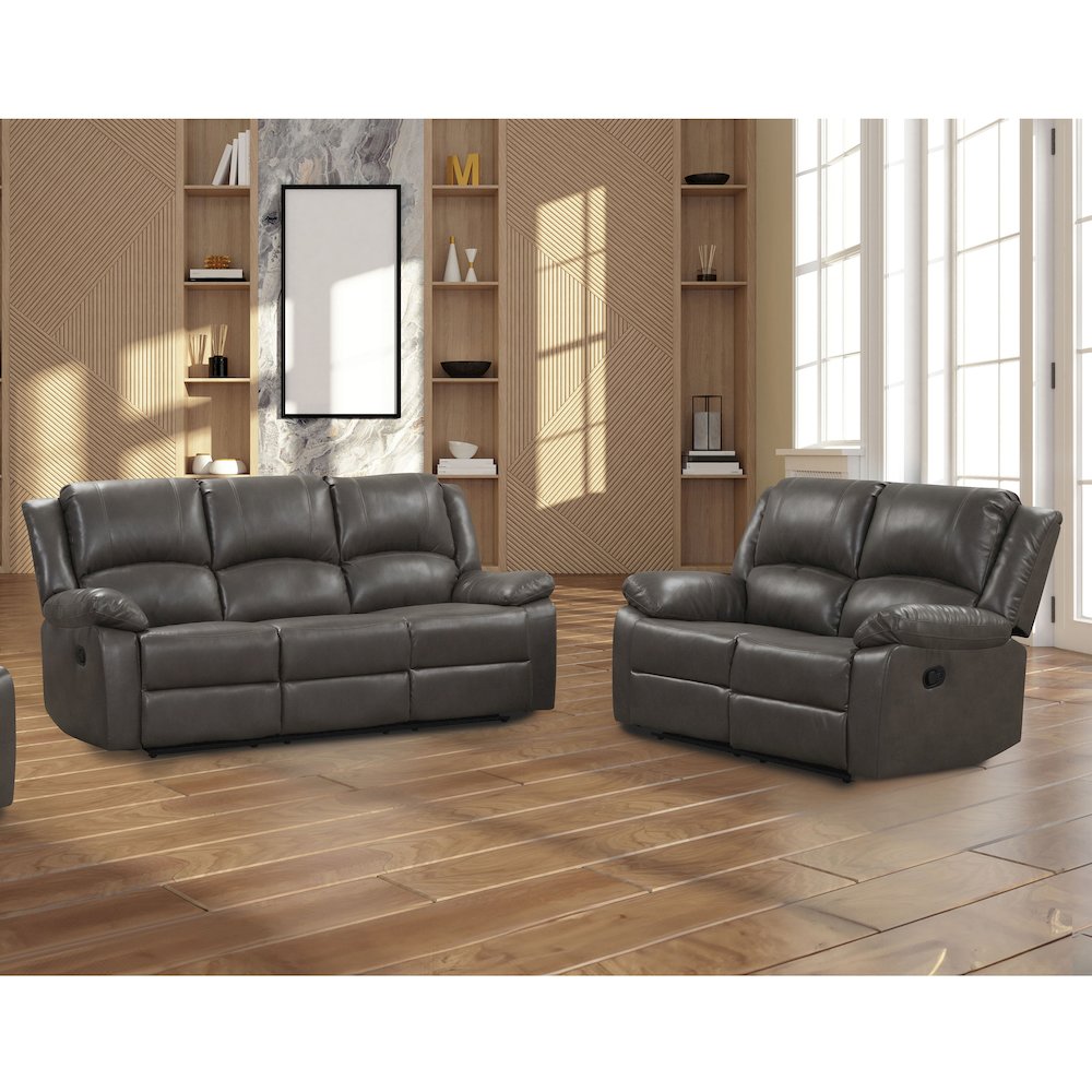 Furniture of America Lamick 2-piece Manual Recline Sofa Set