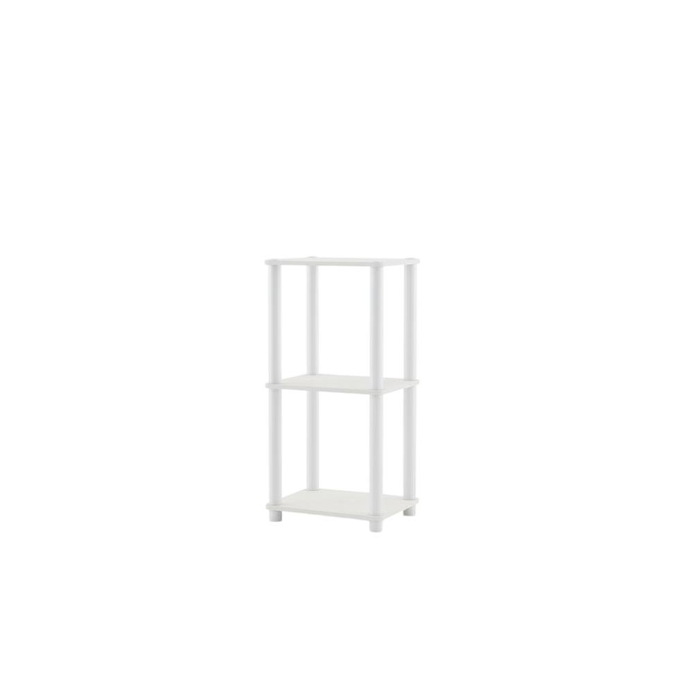 Wood 3-Tier Open Bookcase with Elegant Design for Home Storage