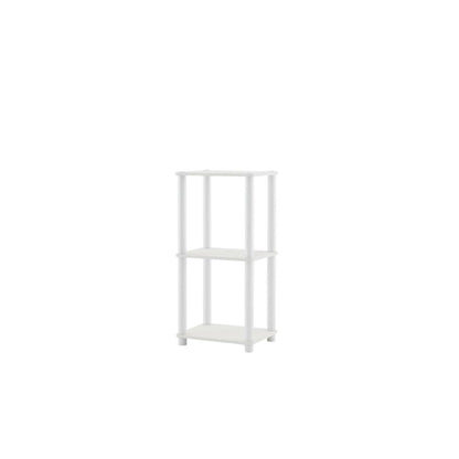 Wood 3-Tier Open Bookcase with Elegant Design for Home Storage