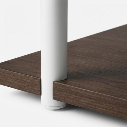 Wood 2-Tier Bookcase with Open Shelves for Living Room and Office