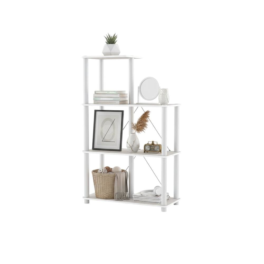 Wooden 5-Cube Bookcase with Open Shelving for Organizing Livingspace