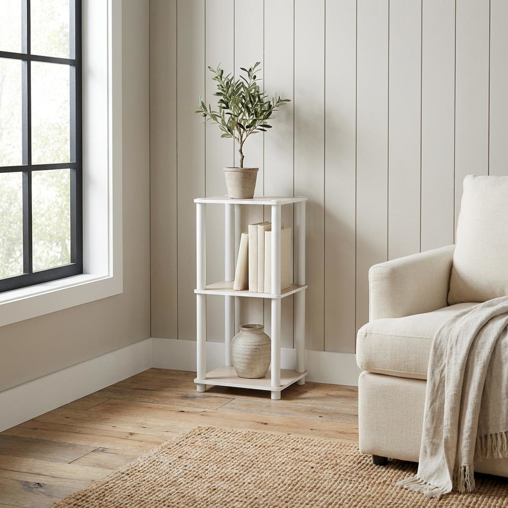 Wooden 3-Tier Shelving Unit with Open Design for Easy Access