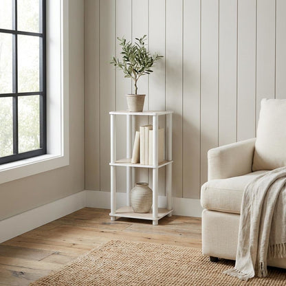 Wooden 3-Tier Shelving Unit with Open Design for Easy Access