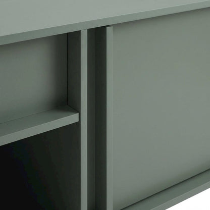 TV Stand with LED Light Features and Engineered Wood Construction