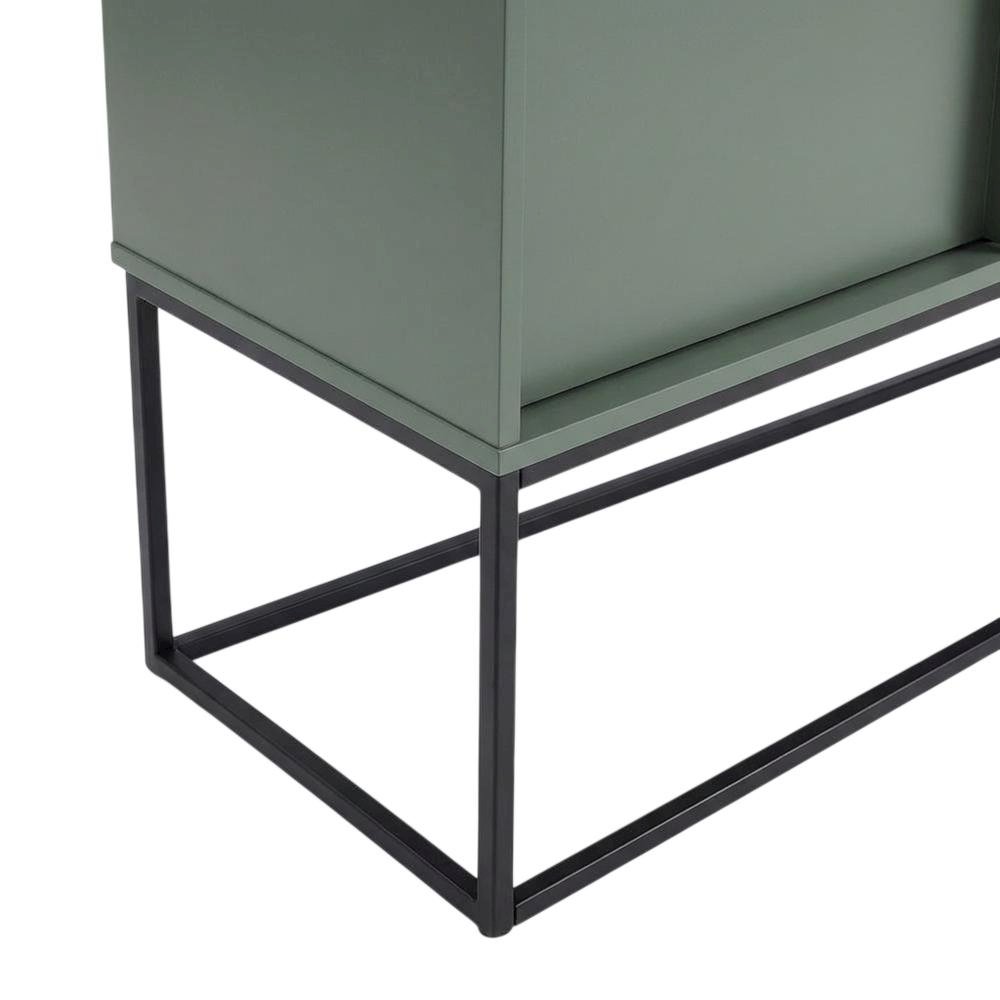 TV Stand with LED Light Features and Engineered Wood Construction