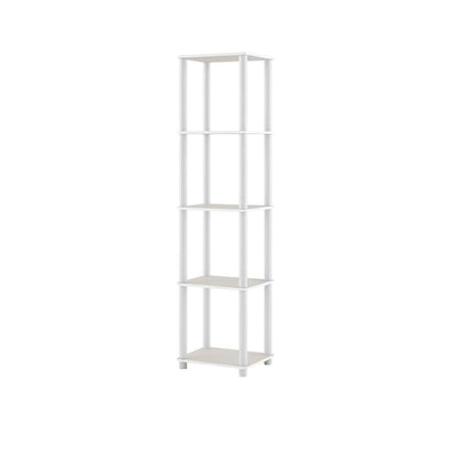Wood 5-Tier Open Bookcase with Spacious Shelving for Home Storage