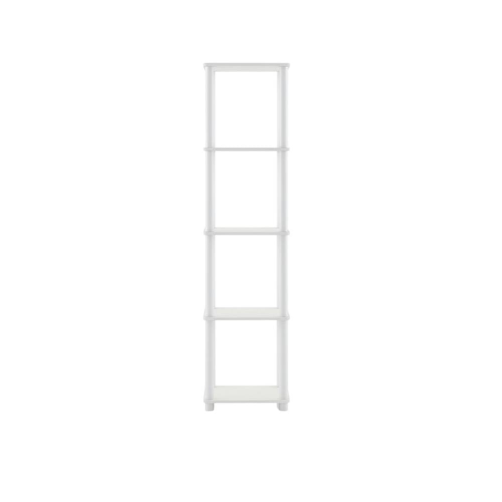 Wood 5-Tier Open Bookcase with Multiple Shelves and Sturdy Construction