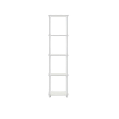 Wood 5-Tier Open Bookcase with Multiple Shelves and Sturdy Construction