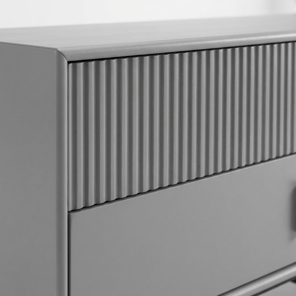 Contemporary Gray TV Stand, TVs up to 65 inches, engineered wood construction