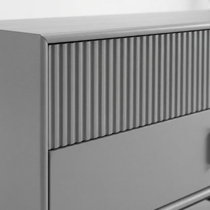 Contemporary Gray TV Stand, TVs up to 65 inches, engineered wood construction