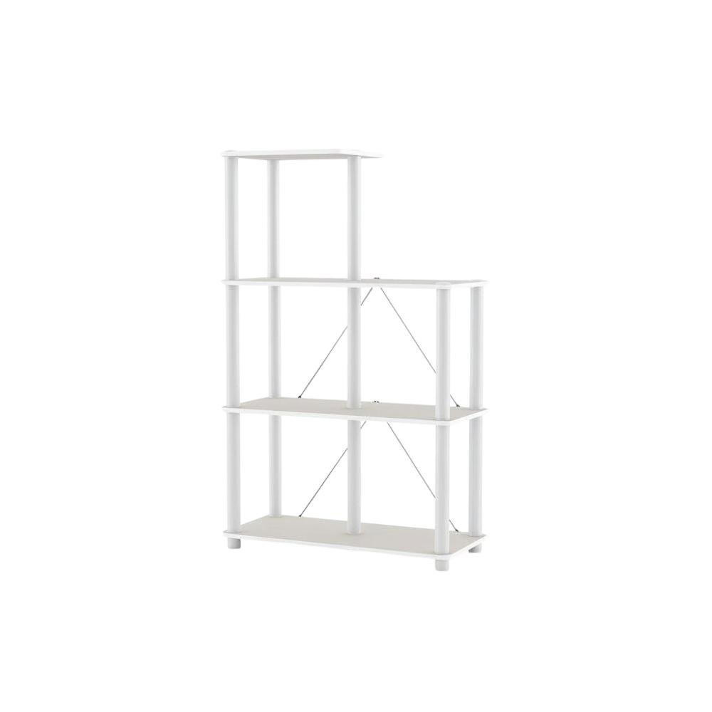 Wooden 5-Cube Bookcase with Open Shelving for Organizing Livingspace