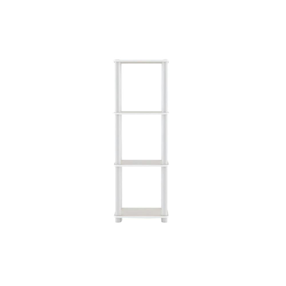 Wood 4-Tier Open Bookcase with Spacious Shelving for Living Room Storage