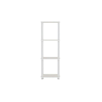 Wood 4-Tier Open Bookcase with Spacious Shelving for Living Room Storage