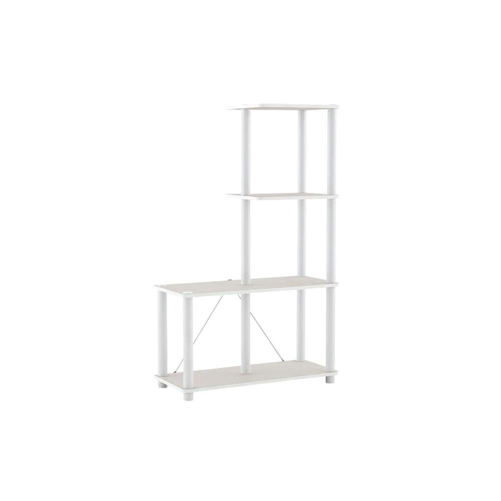 Wood 4-Cube Shelves Open Bookcase with versatile storage and modern design