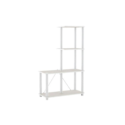 Wood 4-Cube Shelves Open Bookcase with versatile storage and modern design