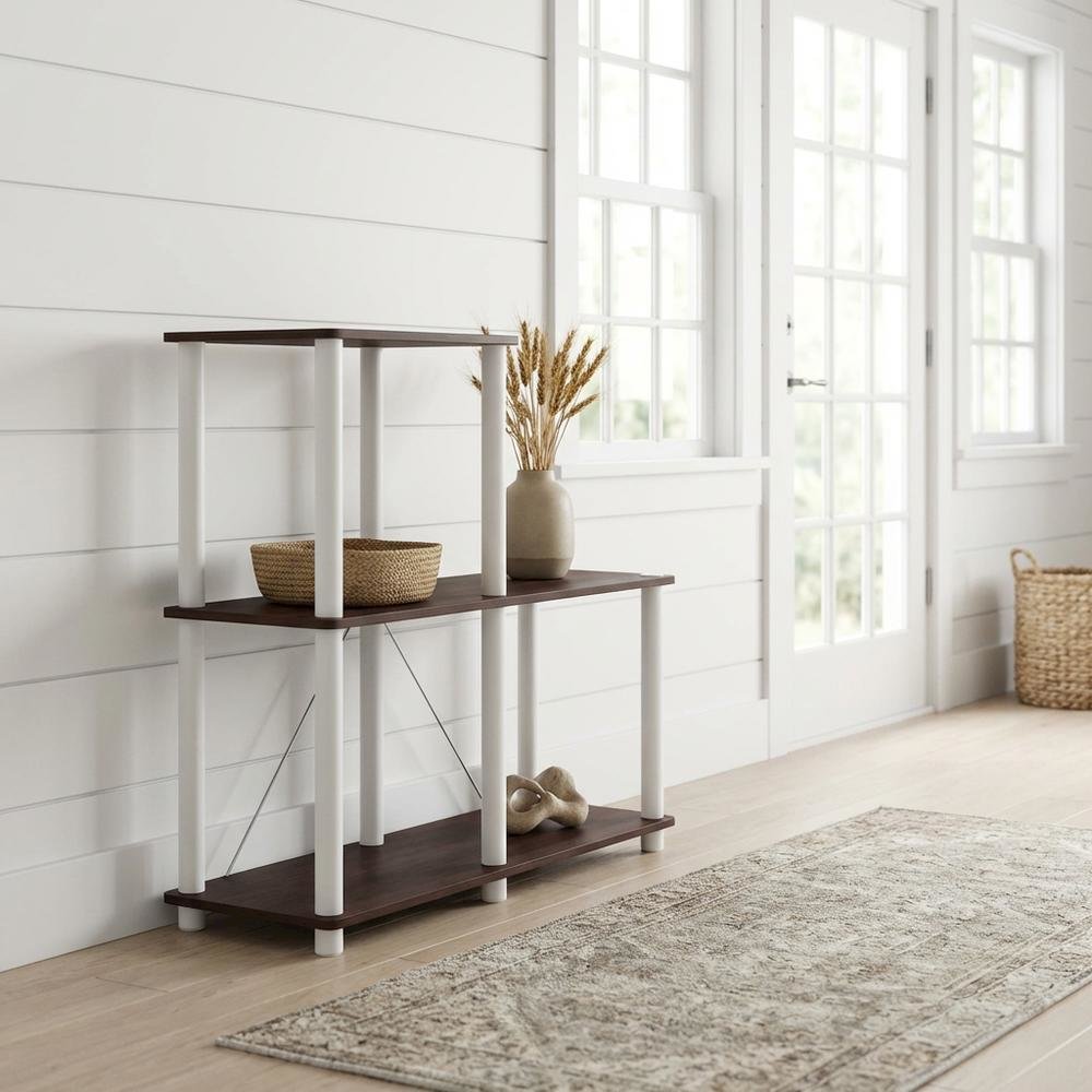 Wooden 3-Cube Shelves Open Bookcase for Stylish Storage and Display