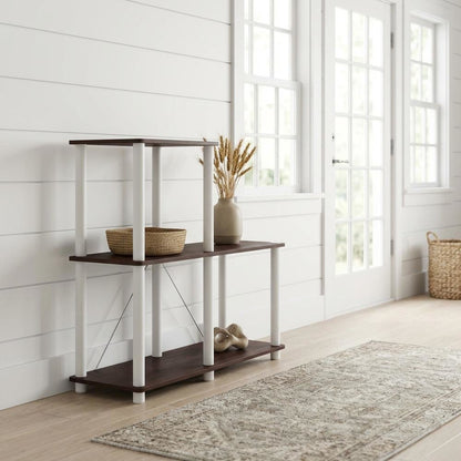 Wooden 3-Cube Shelves Open Bookcase for Stylish Storage and Display