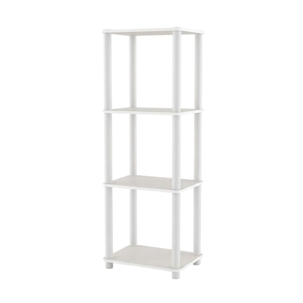 Wood 4-Tier Open Bookcase with Spacious Shelving for Living Room Storage