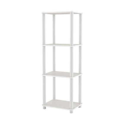 Wood 4-Tier Open Bookcase with Spacious Shelving for Living Room Storage