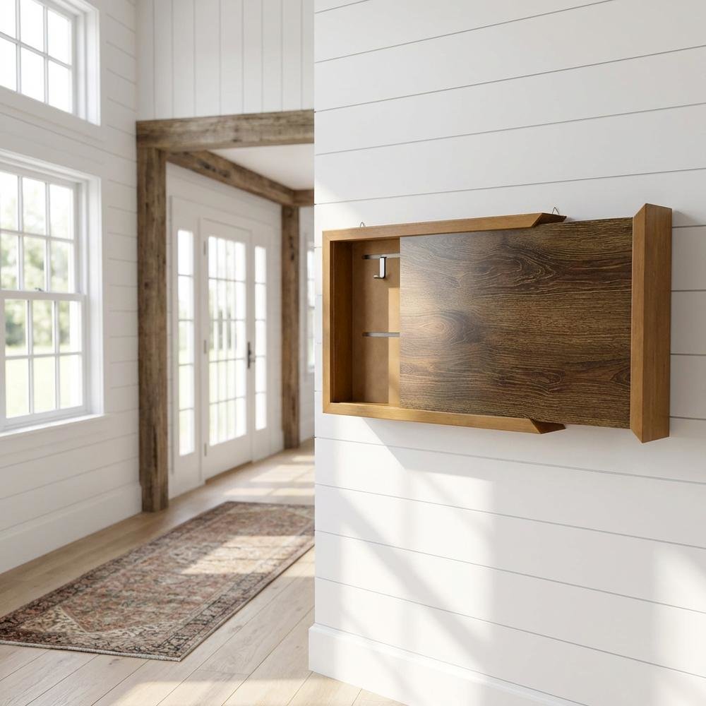 Hidden Storage Cabinet With Photo Frame In Compact Design
