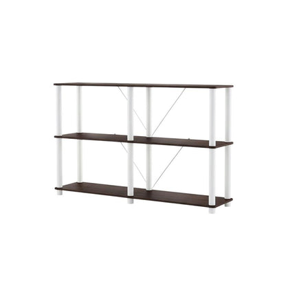 Wood 3-Tier Open Bookcase with Ample Storage and Modern Design