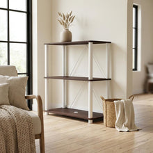 Wooden 3-Tier Bookcase with Open Shelves for Home Storage