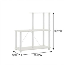 Wooden 3-Cube Shelves Open Bookcase with Compact Storage and Modern Design