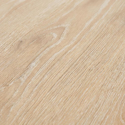 Oval wood end table with plinth base in oak finish, stylish and modern design