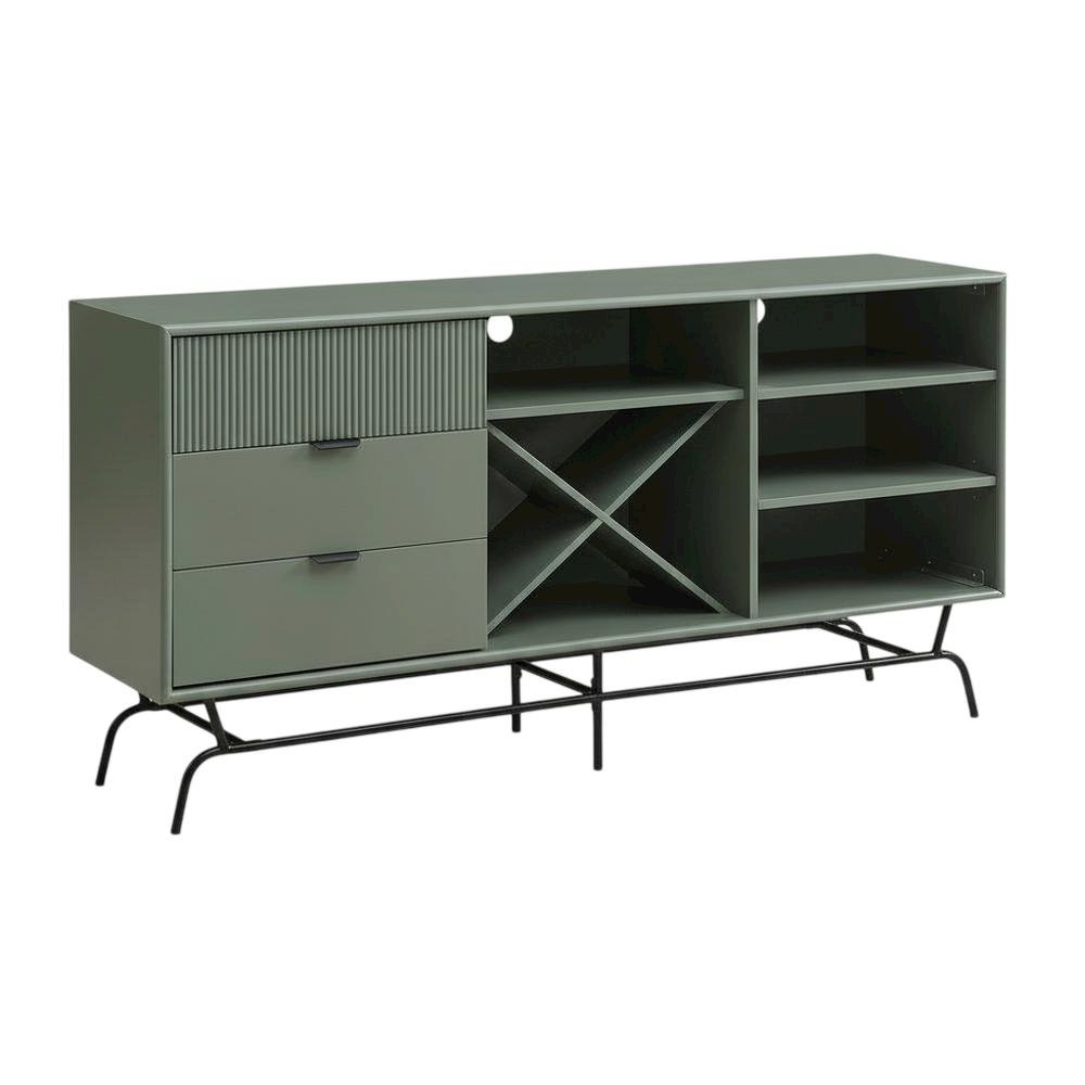 Finish TV Stand with 3-Drawers and 4 Shelves for Modern Living