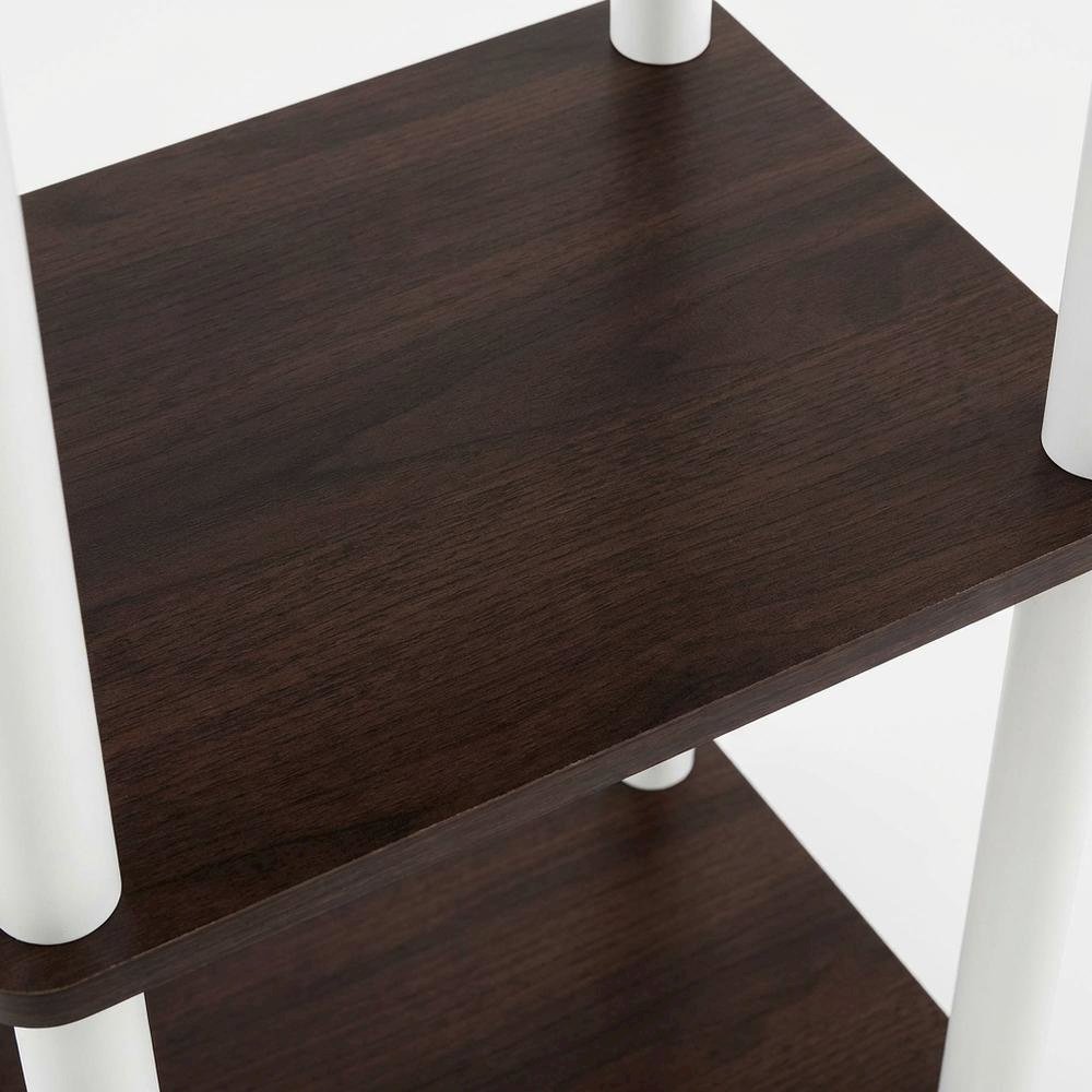 Wooden 3-Tier Open Bookcase with Spacious Shelves for Home Storage