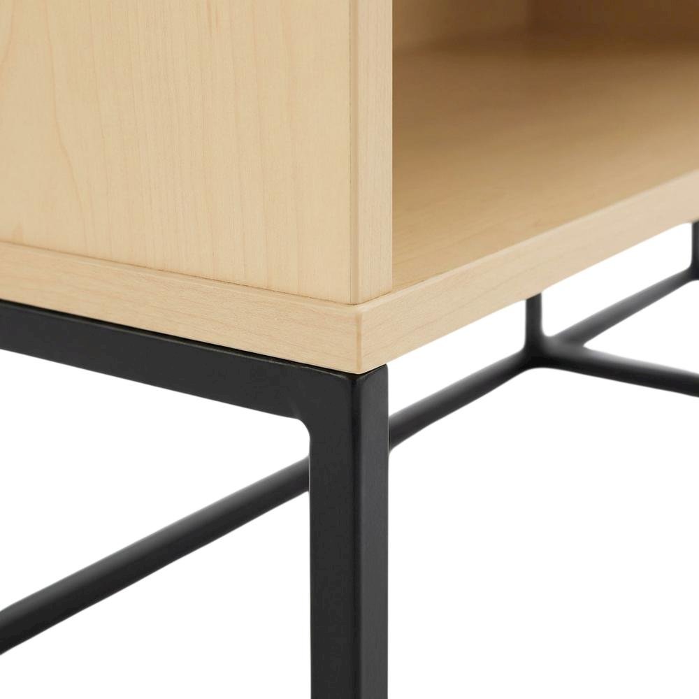 Orange TV Stand with LED Lights and Engineered Wood Construction
