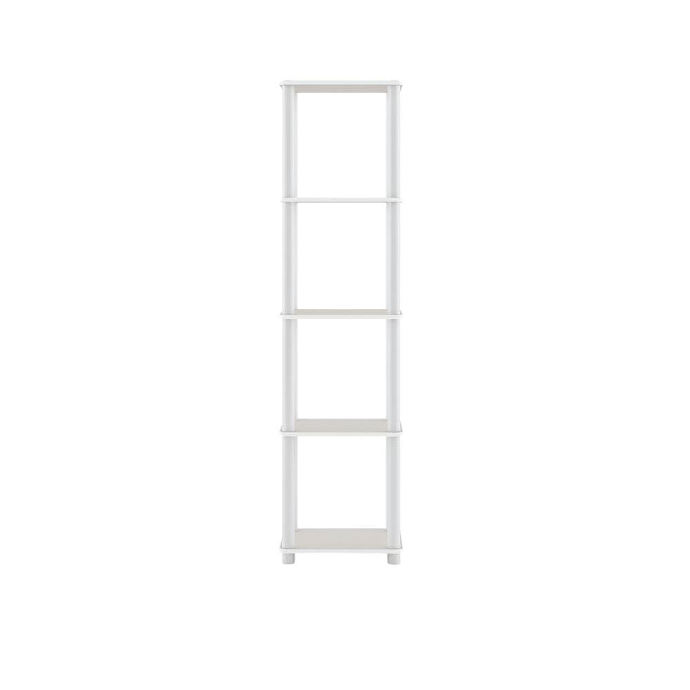 Wood 5-Tier Open Bookcase with Spacious Shelving for Home Storage