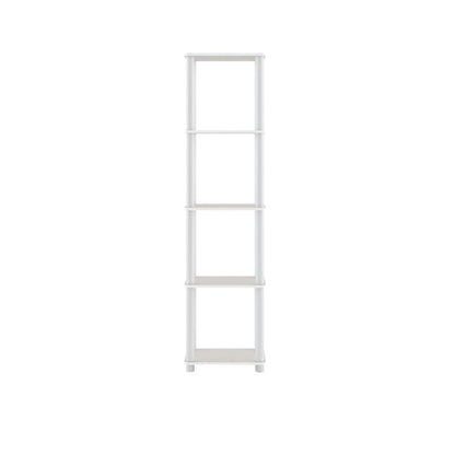 Wood 5-Tier Open Bookcase with Spacious Shelving for Home Storage